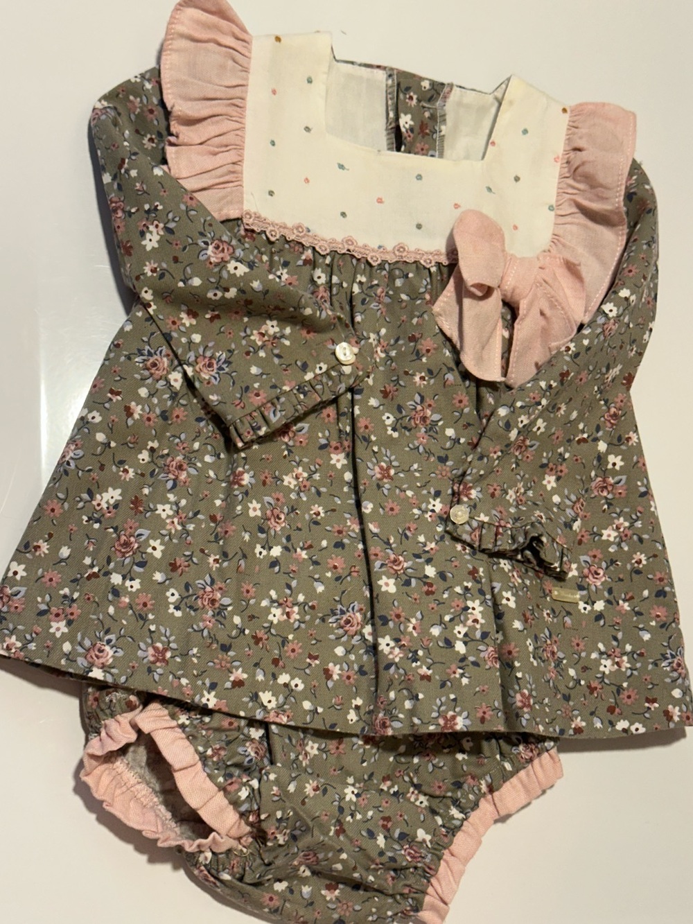 Yoedu Baby Girl Floral Dress & Bloomers Set 12M